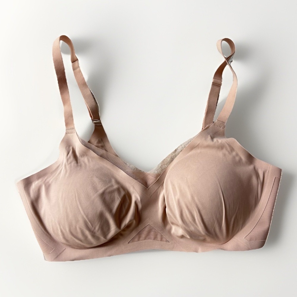 Honeylove Crossover Bra Nude Sand‎  XL Wire-Free Supportive Everyday T Shirt $69